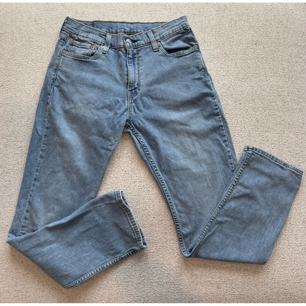 Levi's 541 Mens Athletic Taper Stretch Jeans 32X32 Light Blue Wash Denim